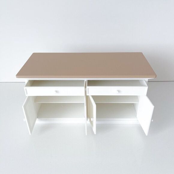 Barbie Integrity Doll White Kitchen Island 1:6 Scale 3 Matched Chairs 3D Printed - Picture 13 of 13